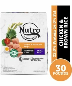 Nutro Natural Choice Small Bites Chicken & Brown Rice Recipe Adult Dog Food, 30 lb. Bag