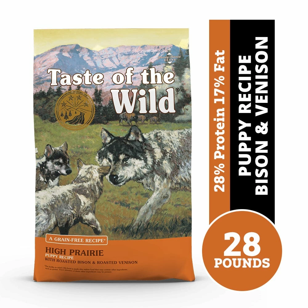 Taste of The Wild Grain Free High Prairie Puppy Recipe with Roasted Bison & Venison, 28 lb. Bag - Dry Dog Food 4 Taste of The Wild Grain Free High Prairie Puppy Recipe with Roasted Bison & Venison, 28 lb. Bag - Dry Dog Food - Image 2