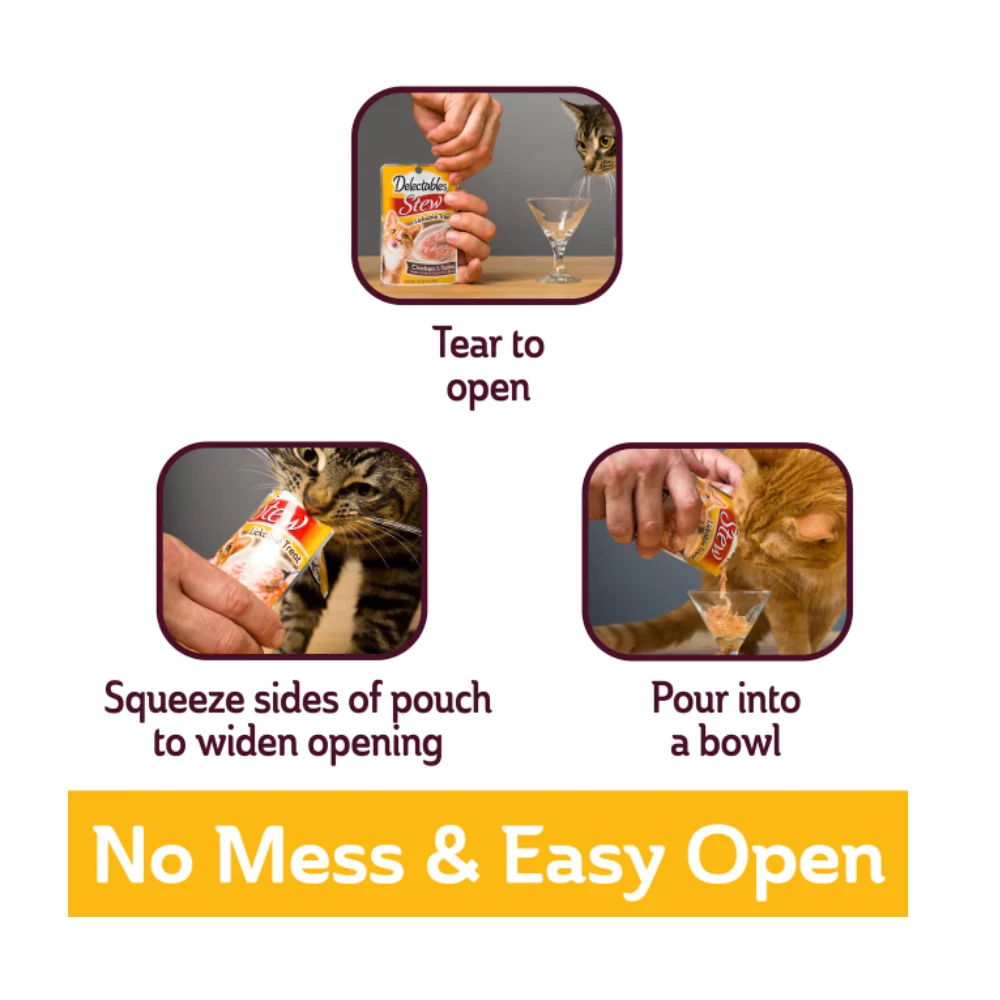 Hartz Delectables Cat Treat, Stew Chicken & Duck non-seafood, 1.4 oz. Pouch - Cat Treats 7 Hartz Delectables Cat Treat, Stew Chicken & Duck non-seafood, 1.4 oz. Pouch - Cat Treats - Image 5