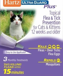 Hartz UltraGuard Plus Flea & Tick Drops 5+ Lb Cat 3 Ct (3270010844.2) - Cat Flea & Tick -Pets & Wildlife Sales Store 07b91b2c27542c0f27df1777841cfd69da4e5b47 153292005 153292005 image 153292005