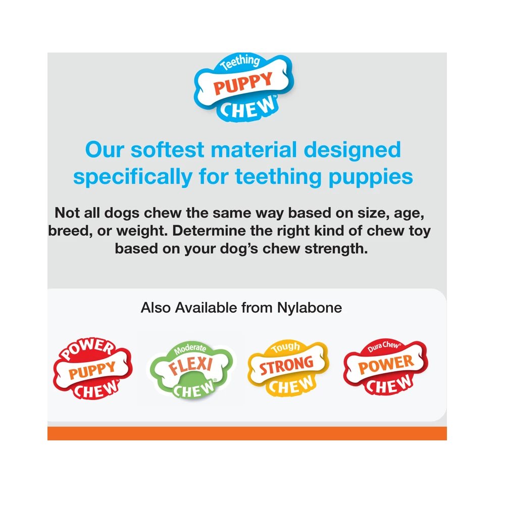 Nylabone Just for Puppies Teething Chew Toy, Chicken, Small/Regular, 1 Count - Dog Toys 7 Nylabone Just for Puppies Teething Chew Toy, Chicken, Small/Regular, 1 Count - Dog Toys - Image 5