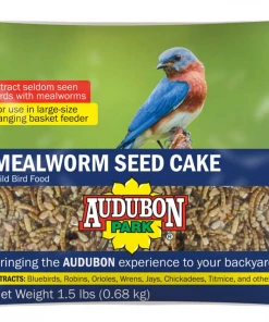 Audubon Park Mealworm Seed Cake Wild Bird Food, 1.5lb - 070187519343 - Bird Seed & Food