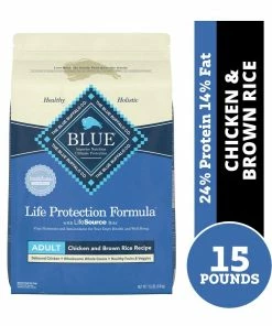 Blue Buffalo Life Protection Formula Adult Chicken & Brown Rice Recipe Dry Dog Food, 15 lb. Bag