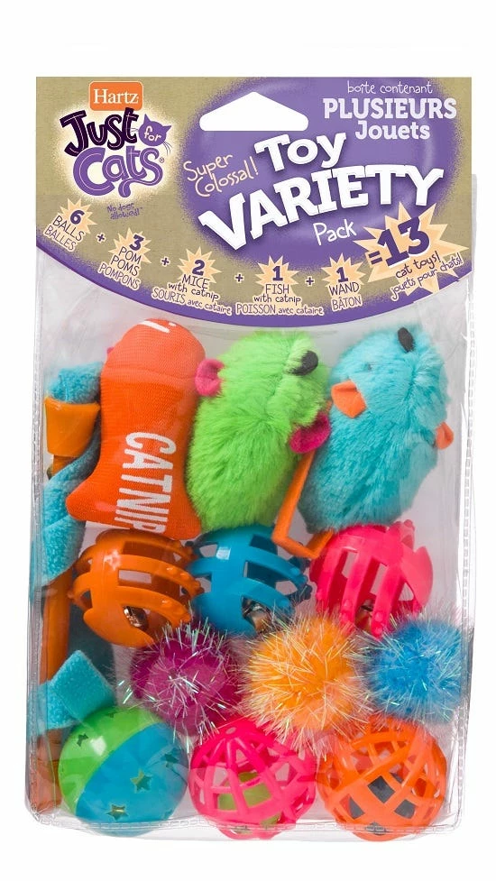Hartz Just For Cats Value Pack Cat Toy 13 Ct (3270012623) - Cat Toys 3 Hartz Just For Cats Value Pack Cat Toy 13 Ct (3270012623) - Cat Toys