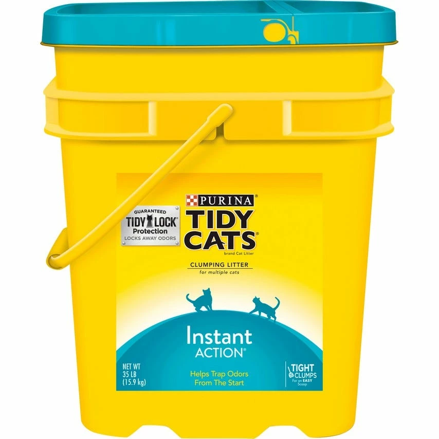 Purina Tidy Cats Clumping Cat Litter; Instant Action Multi Cat Litter, 35 lb. Pail 3 Purina Tidy Cats Clumping Cat Litter; Instant Action Multi Cat Litter, 35 lb. Pail
