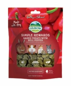 Oxbow Simple Rewards Baked Treats with Bell Pepper, 3 oz. - Small Animal Feed & Treats