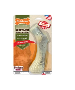 Nylabone Nylon Antler Dog Chew Toy, Venison Flavored, Giant - NAN105P - Dogs
