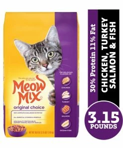 Meow Mix Original Choice Cat Food, 3.15 lb. Bag - Dry Cat Food