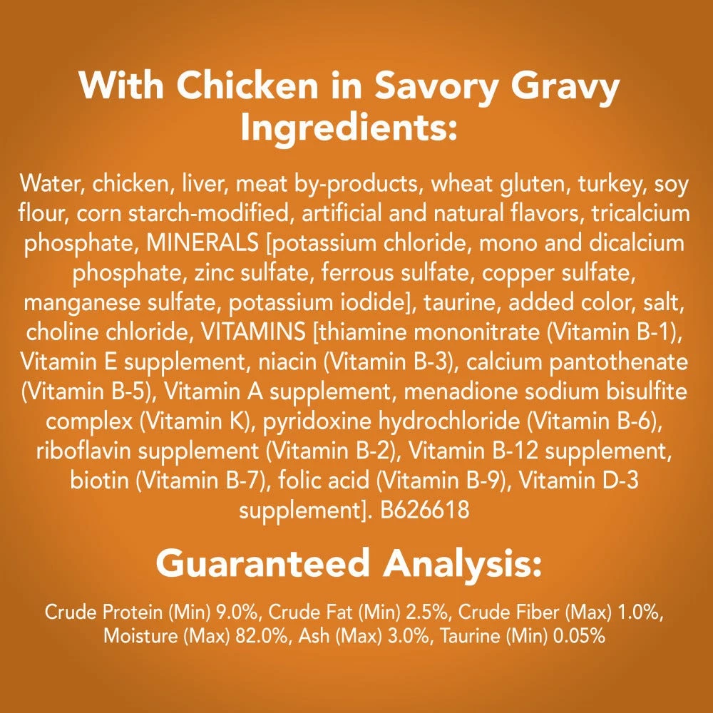 Purina Friskies Extra Gravy Chunky With Chicken in Savory Gravy Wet Cat Food, 5.5 oz. Can 5 Purina Friskies Extra Gravy Chunky With Chicken in Savory Gravy Wet Cat Food, 5.5 oz. Can - Image 3