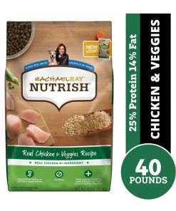 Rachael Ray Nutrish Real Chicken & Veggies Recipe Premium Dry Dog Food, 40 lb. Bag