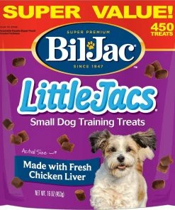 Bil-Jac Little Jacs Small Dog Training Treats, Chicken and Liver Flavor, 1 lb. Bag - 319020 - Dog Treats