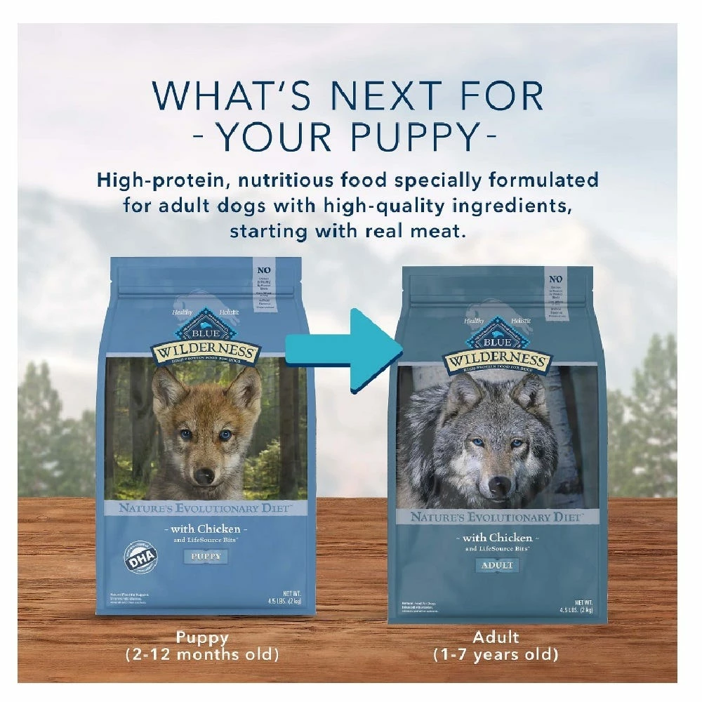 Blue Buffalo Wilderness Puppy Chicken Recipe Grain-Free Dry Dog Food, 24 lb. Bag 8 Blue Buffalo Wilderness Puppy Chicken Recipe Grain-Free Dry Dog Food, 24 lb. Bag - Image 6