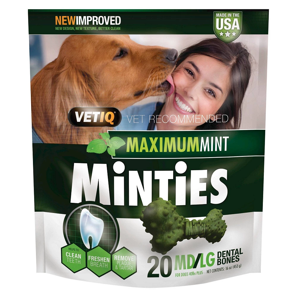Minties Teeth Cleaner for Dogs 20 Medium/Large Dental Bones 3 Minties Teeth Cleaner for Dogs 20 Medium/Large Dental Bones