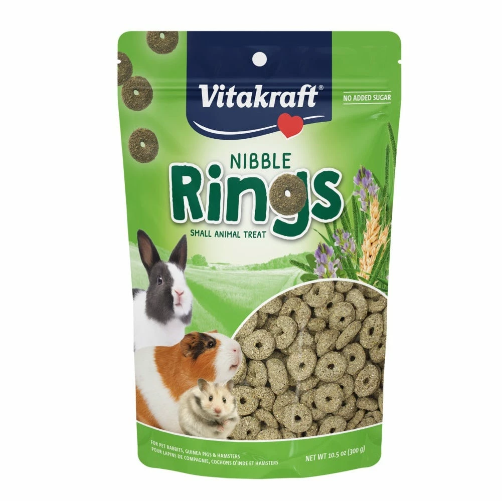 Vitakraft® Nibble Rings For Small Animals, 10.6 oz. - 20390 - Small Animal Feed & Treats 3 Vitakraft® Nibble Rings For Small Animals, 10.6 oz. - 20390 - Small Animal Feed & Treats