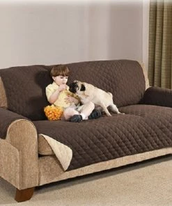 Various Brands Reversible Brown Sofa Protector - 76072 - Cats