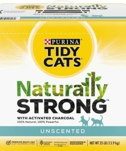 Purina Tidy Cats Naturally Strong Clumping Cat Litter, 35 lb. Box