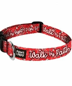 Paws & Pray Walk By Faith Bandana Pet Collar, Sm/Md - PETS106 - Dog Collars & Leashes -Pets & Wildlife Sales Store 2e5dae716f274e0da1d0be6c6b671ee092292a4a 60625556 3
