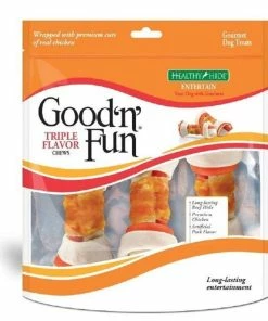 Healthy Hide Good n' Fun Bone Pork, Beef, Chicken Flavor, 3 Pack - 82232 - Dog Treats