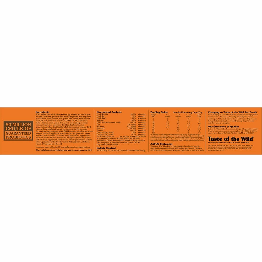 Taste of The Wild Grain Free High Prairie Puppy Recipe with Roasted Bison & Venison, 28 lb. Bag - Dry Dog Food 5 Taste of The Wild Grain Free High Prairie Puppy Recipe with Roasted Bison & Venison, 28 lb. Bag - Dry Dog Food - Image 3