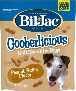 Bil-Jac Gooberlicious Peanut Butter Flavor Soft Dog Treats, 10 oz. Pouch - 319103