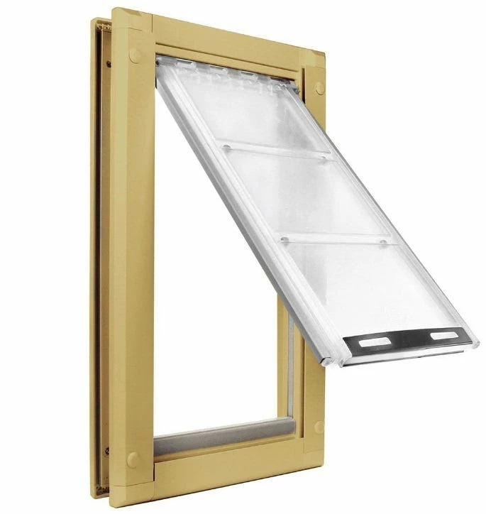 Endura Flap Pet Door - Door Mount - Large Single flap - 10" W x 19" H - Tan frame 03PP10 1T - Pet Doors 4 Endura Flap Pet Door - Door Mount - Large Single flap - 10" W x 19" H - Tan frame 03PP10 1T - Pet Doors - Image 2