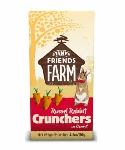 Tiny Friends Farm Russel Rabbit Crunchers with Carrots, 4.2 oz. Box - Rabbit Feed