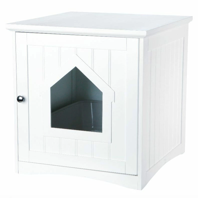 Trixie Pet Wooden Cat Home and Litter Box, White - 40290 - Litter Boxes & Accessories 3 Trixie Pet Wooden Cat Home and Litter Box, White - 40290 - Litter Boxes & Accessories