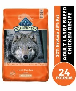 Blue Buffalo Wilderness Large Breed Chicken Recipe Grain-Free Dry Dog Food, 24 lb. Bag