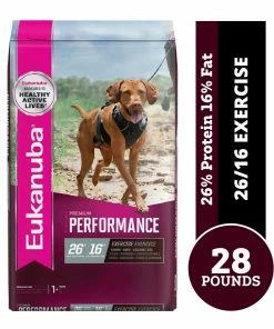 Eukanuba Premium Performance 26/16 Exercise Adult Dry Dog Food, 28 lb. Bag