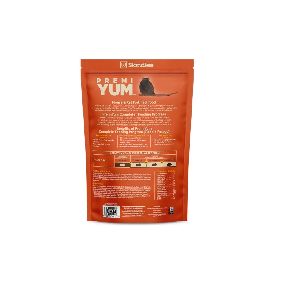Standlee Premium Western Forage Standlee PremiYum Mouse & Rat Food, 4 lb. Bag - Small Animal Feed & Treats 4 Standlee Premium Western Forage Standlee PremiYum Mouse & Rat Food, 4 lb. Bag - Small Animal Feed & Treats - Image 2