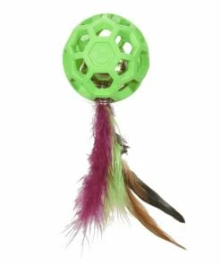 JW Cataction Feather Ball with Bell Cat Toy 0471059 - Cat Toys