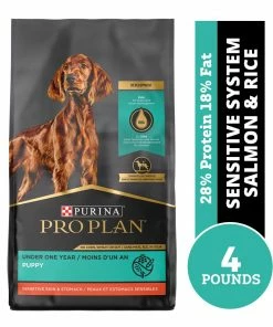 Purina Pro Plan Sensitive Skin & Stomach Salmon & Rice Formula Dry Puppy Food, 4 lb. Bag - Dry Dog Food