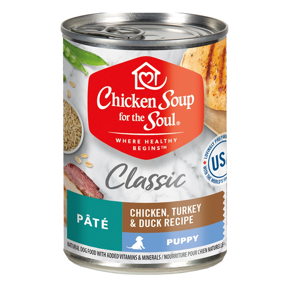 Chicken Soup for the Soul Puppy - Chicken, Turkey & Duck Pate Canned Wet Dog Food, 13 oz. Can 3 Chicken Soup for the Soul Puppy - Chicken, Turkey & Duck Pate Canned Wet Dog Food, 13 oz. Can