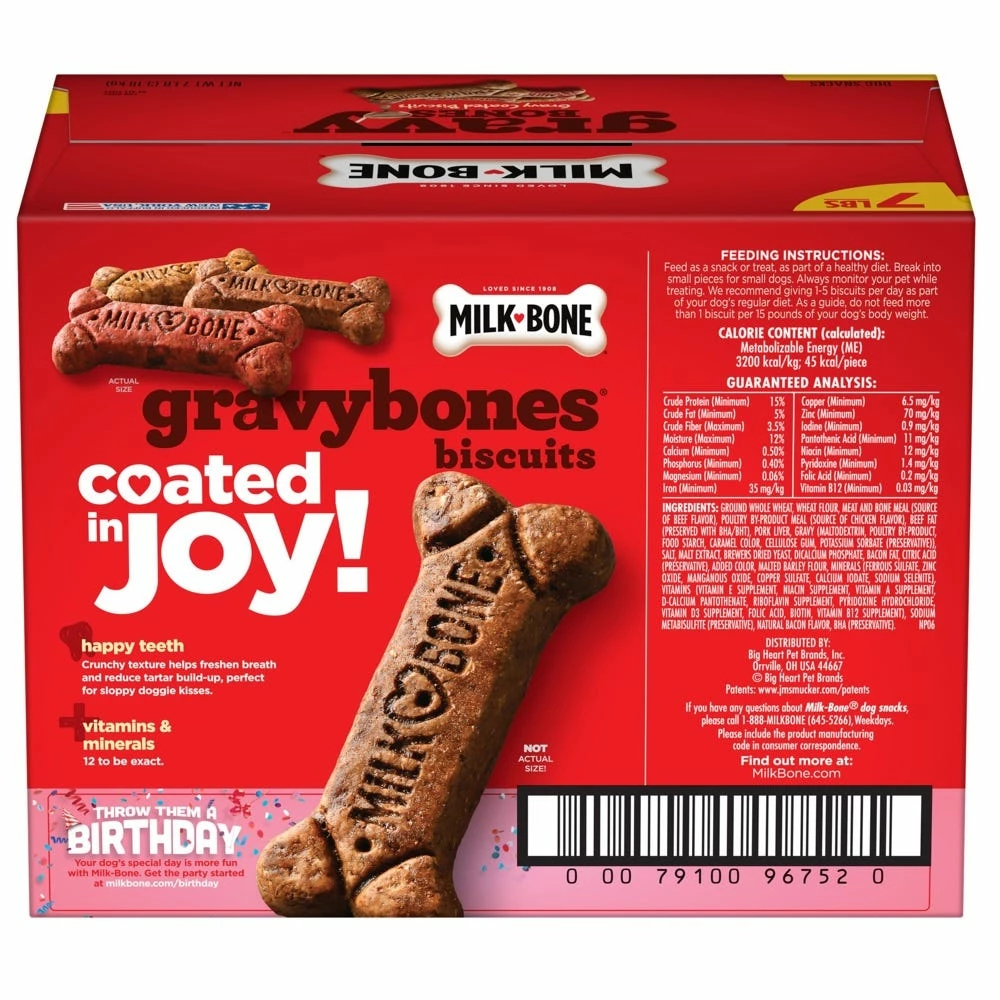 Milk-Bone GravyBones Dog Biscuits, Small Dog Treats, 7 lb. Box 4 Milk-Bone GravyBones Dog Biscuits, Small Dog Treats, 7 lb. Box - Image 2