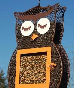 Heath Outdoors Suet n Seed Owl 21703 - Wild Bird Feeders