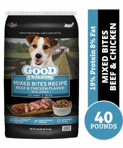 Good Friends Mixed Bites Beef & Chicken Recipe Dog Food, 40 lb. Bag - Dry Dog Food