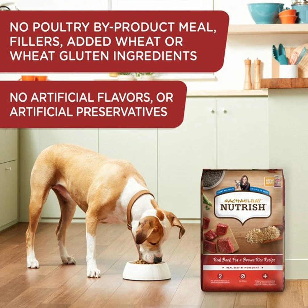 Rachael Ray Nutrish Real Beef, Pea, & Brown Rice Recipe Premium Dry Dog Food, 40 lb. Bag 9 Rachael Ray Nutrish Real Beef, Pea, & Brown Rice Recipe Premium Dry Dog Food, 40 lb. Bag - Image 7