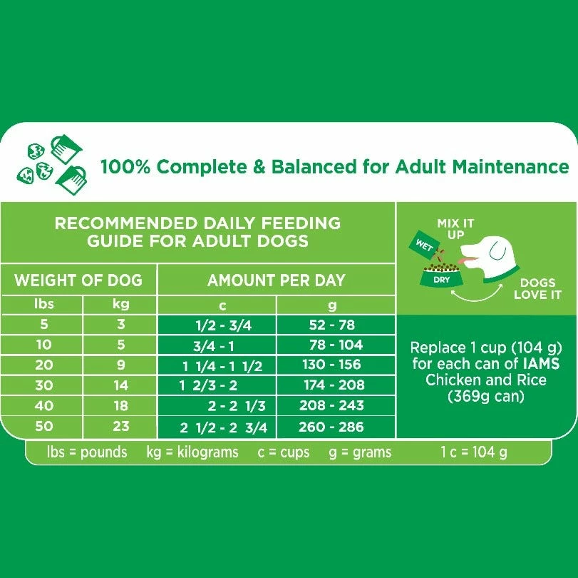 Iams Proactive Health Adult Mini-Chunks Chicken & Whole Grains Recipe Dry Dog Food, 15 lb. Bag 6 Iams Proactive Health Adult Mini-Chunks Chicken & Whole Grains Recipe Dry Dog Food, 15 lb. Bag - Image 4