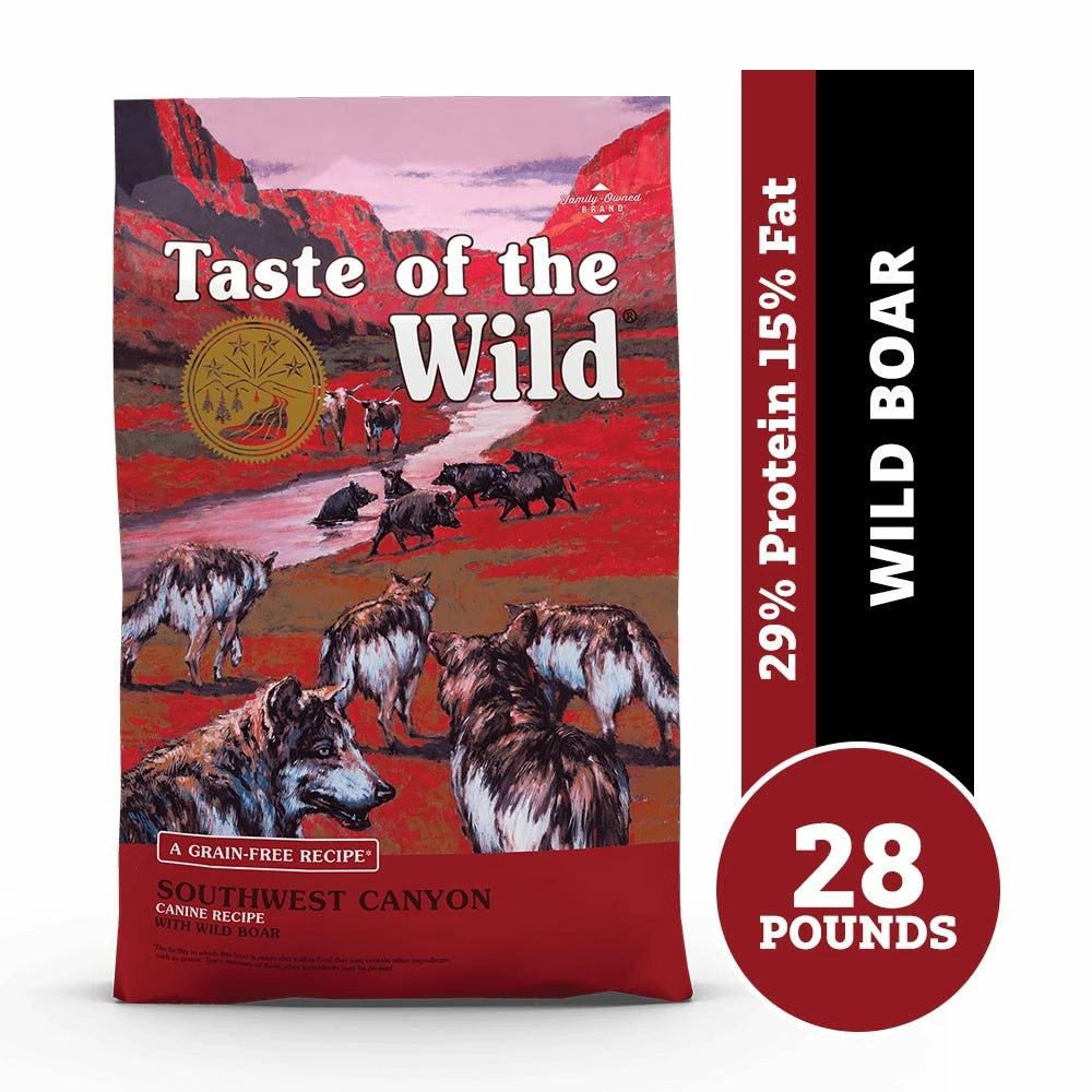 Taste of the Wild Grain Free Southwest Canyon Canine Recipe with Wild Boar, 28 lb. Bag - Dry Dog Food 4 Taste of the Wild Grain Free Southwest Canyon Canine Recipe with Wild Boar, 28 lb. Bag - Dry Dog Food - Image 2
