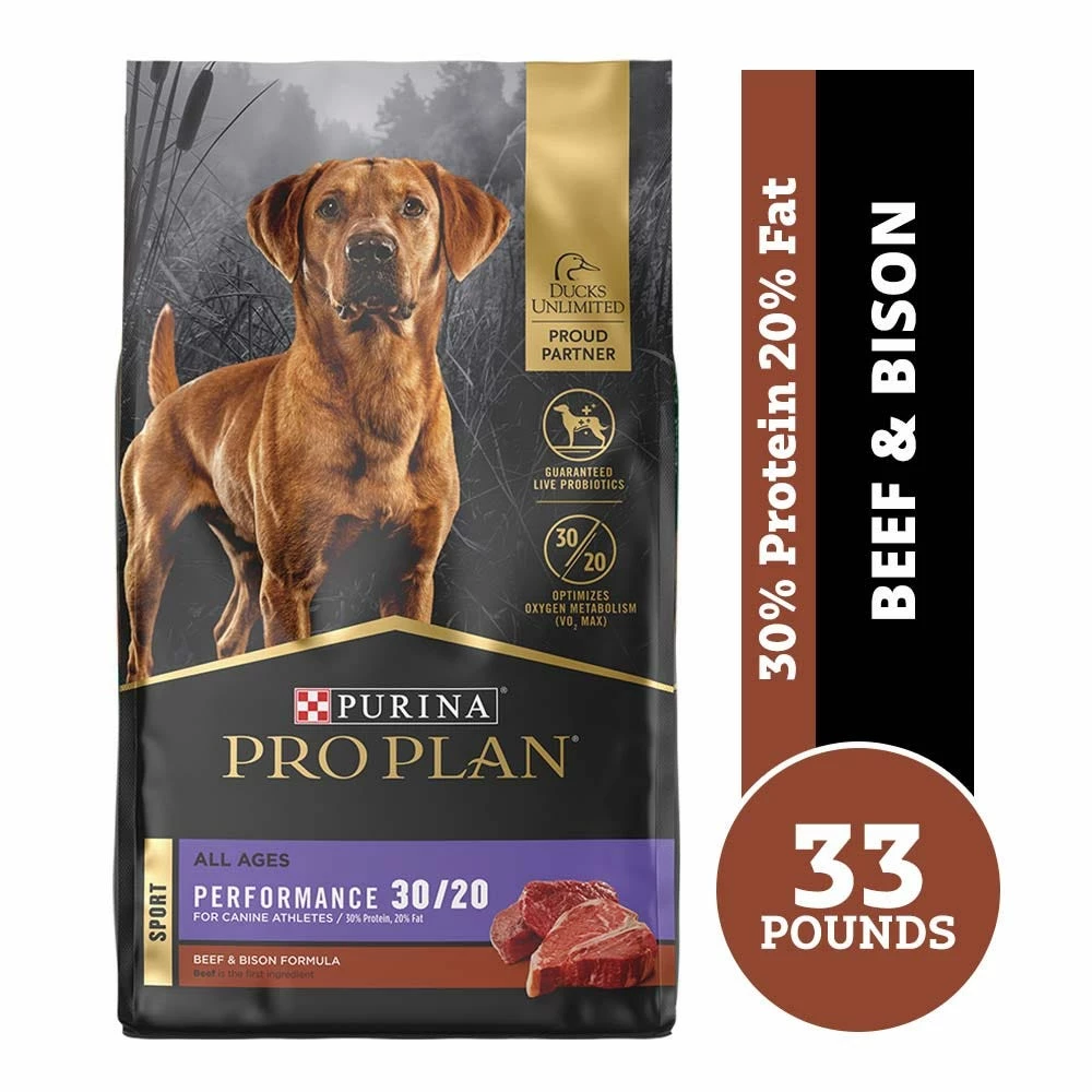 NESTLE PURINA PETCARE CO Purina Pro Plan Sport Performance 30/20 Beef & Bison Dry Dog Food, 33 lb. Bag 3 NESTLE PURINA PETCARE CO Purina Pro Plan Sport Performance 30/20 Beef & Bison Dry Dog Food, 33 lb. Bag