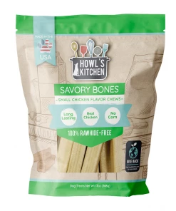 Howl's Kitchen Savory Bones, Chicken Flavor Dog Chews, Small, 13 oz. Bag - Dog Treats