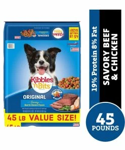 Kibbles 'n Bits Original Savory Beef and Chicken Dry Dog Food, 45 lb. Bag