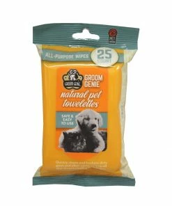 Multipet Groom Genie All-Purpose Wipes, 25 Pack - 68503 - Coat & Skin Care