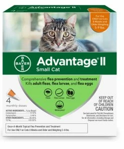Advantage 2 Advantage II Small Cat Flea Control, 5-9 lbs. / 4 Doses - Cat Flea & Tick