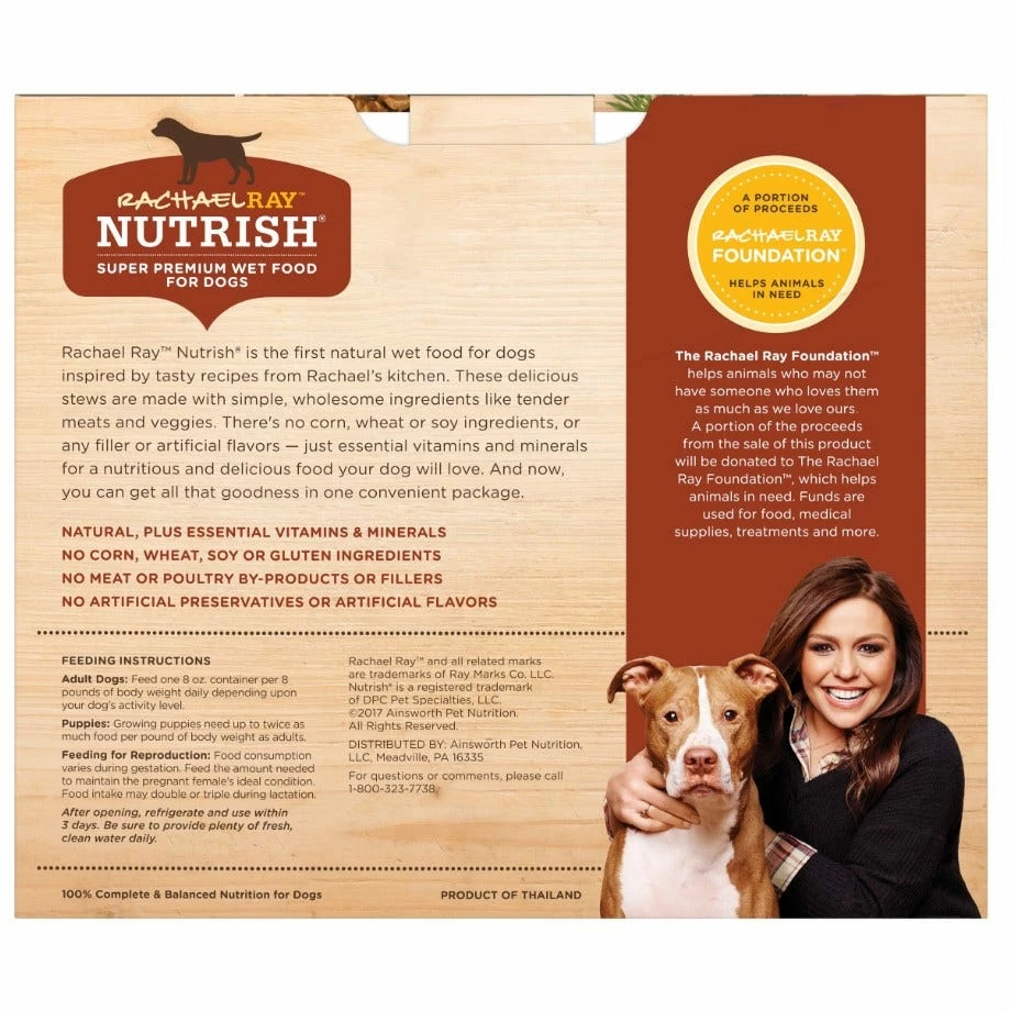 Rachael Ray Nutrish Natural Premium Wet Dog Food, Savory Favorites Variety Pack, 8oz. Tub (Pack Of 6) 4 Rachael Ray Nutrish Natural Premium Wet Dog Food, Savory Favorites Variety Pack, 8oz. Tub (Pack Of 6) - Image 2