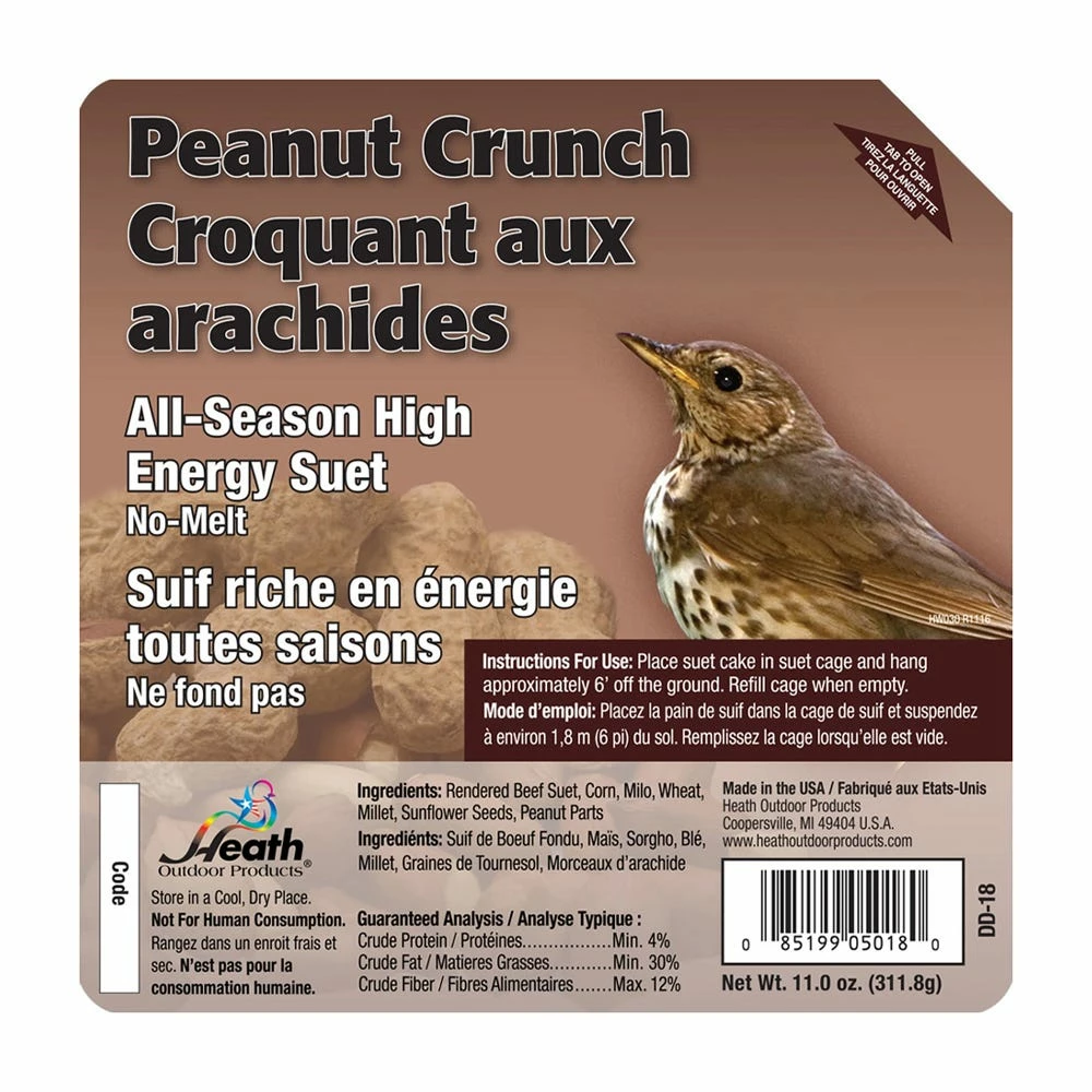 Heath Peanut Crunch Suet Cake - DD-18 - Bird Seed & Food 3 Heath Peanut Crunch Suet Cake - DD-18 - Bird Seed & Food
