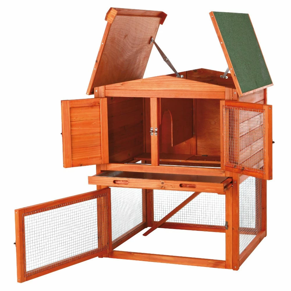 Trixie Pet Rabbit Hutch with Peaked Roof - Small - 62338 - Rabbit Starter Kits 5 Trixie Pet Rabbit Hutch with Peaked Roof - Small - 62338 - Rabbit Starter Kits - Image 3