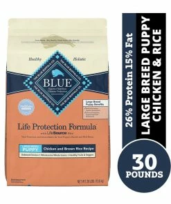 Blue Buffalo Life Protection Formula Large Breed Puppy Chicken & Brown Rice Recipe Dry Dog Food, 30 lb. Bag