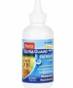 Hartz UltraGuard Rid Worm Liquid 4 Oz (3270014108) - Cat Health & Grooming