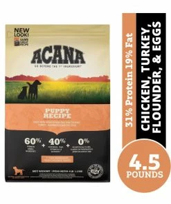 Acana Puppy Recipe Grain-Free Dry Puppy Food, 4.5 lb. Bag - Dog Food